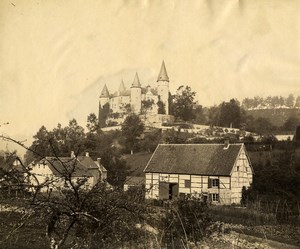 Belgium Celles Castle of Vêves old Hosues Old Photo 1890
