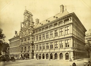 Belgium Antwerp Anvers City Hall Old Photo 1890