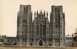 United Kingdom York Minster Choir & Wells Cathedral 2 Old Photos Frith 1870