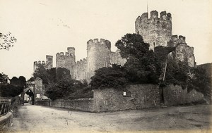 United Kingdom Pass of Aberglaslyn & Conwy Castle Wales 2 Old Photos Frith 1870