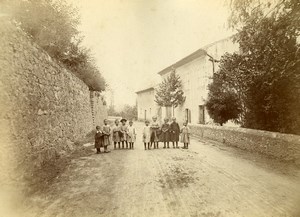 France Gard Cendras la Blaquiere House Delorme Children Old Photo 1880