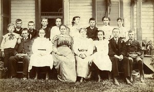 USA Grove Allen Sunday School Class Emma Clark teacher Old Photo 1890