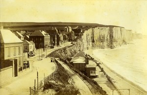 France Normandy Le Treport Panorama Seaside Cliffs 3 Old Photos 1890