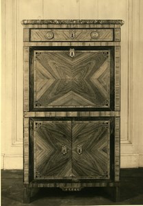 France Paris Piece of Art Furniture Marquetry Secretaire Old Photo 1910