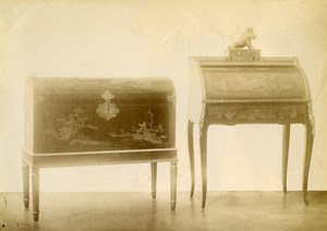 France Paris Piece of Art Furniture Chest & Desk Old Photo 1890