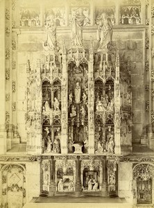 France Brou Church Altarpiece Gothic Retable Old Photo 1890