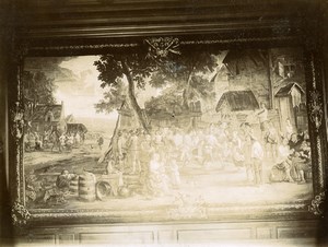 France Paris Tapestry or Painting Piece of Art Old Photo 1890