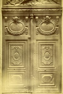 France Paris Door Louis XIV Architecture Old Photo 1890