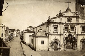 Portugal Azores Sao Miguel Ponta Delgada Church Old Photo Raposo 1890