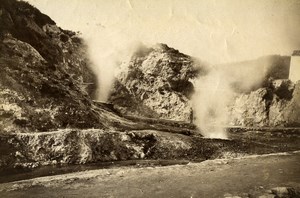 Portugal Azores Sao Miguel Furnas Volcano Crater Old Photo Raposo 1890