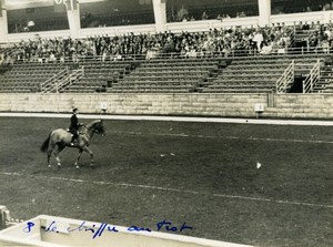 London Olympia Horse Show Dressage Lieutenant Lavergne & Needle Old Photo 1938