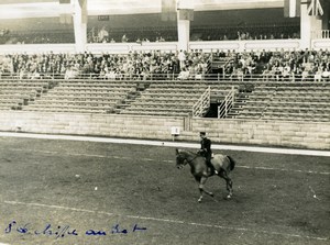 London Olympia Horse Show Dressage Lieutenant Lavergne & Needle Old Photo 1938