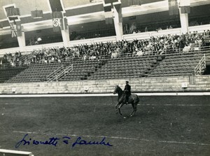 London Olympia Horse Show Dressage Lieutenant Lavergne & Needle Old Photo 1938