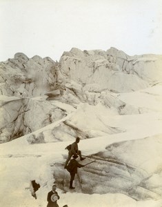 France Chamonix Alpine Glacier Alps Mountain Old Amateur Photo 1910