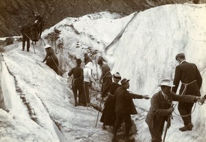 France Chamonix Mer de Glace Glacier Alps Mountain Old Amateur Photo 1910