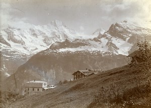 Switzerland Mürren Jungfrau Kurhaus Grand Hotel Alps Old Amateur Photo 1910