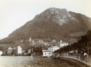 Switzerland Paradiso Lake Lugano Castello Cattaneo Old Amateur Photo 1910