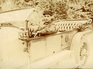 Daily Life in France Hanriot Pilot Car Automobile Old Amateur Photo 1900's