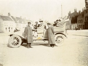 France Tourists Promenade at Brides Automobile Old Amateur Photo 1900's