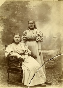 Daily Life in France Young Women Old Amateur Photo 1900