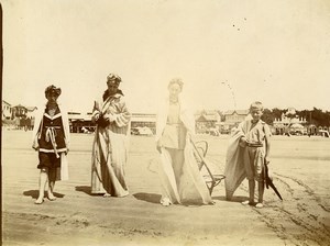 France Seaside Holidays Beach Fashion Old Amateur Photo 1900