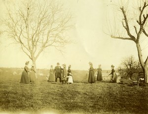 France Easter Monday in the Countryside Belle Epoque Old Amateur Photo 1901