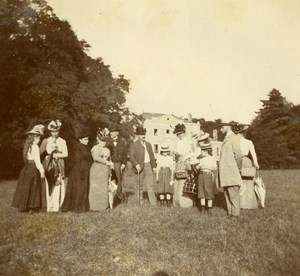 France Holidaymakers Family Portrait Belle Epoque Old Amateur Photo 1900