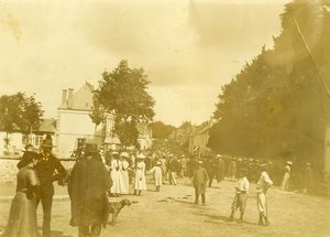 Daily Life in France Village Market Day Old Amateur Photo 1900