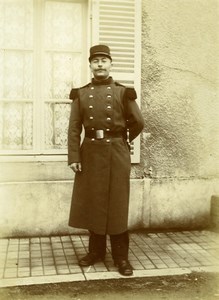 Daily Life in France Military Soldier Uniform Old Amateur Photo 1900