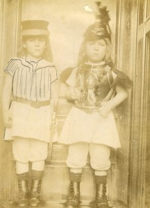 Daily Life in France Children Fancy Dress Old Amateur Photo 1900