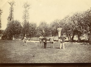 Daily Life in France Men Fishing Villers-Cotterêts? Old Amateur Photo 1900