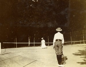 Daily Life in France Tennis Players Old Amateur Photo 1900