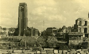 Belgium Tournai Destruction WWII Liberation St Brice Church Old Photo 1945