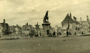 Belgium Tournai Destruction WWII Liberation Grand-Place Ruins Old Photo 1945