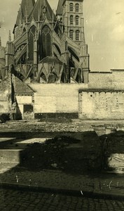 Belgium Tournai Destruction WWII Liberation Cathedral Ruins Old Photo 1945