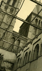 Belgium Tournai Destruction WWII Liberation Cathedral Old Photo 1945
