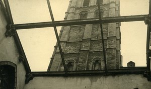 Belgium Tournai Destruction WWII Liberation Cathedral Old Photo 1945