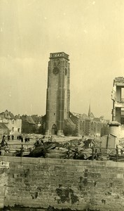 Belgium Tournai Destruction WWII Liberation St Brice Church Old Photo 1945