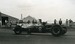 Belgium? Unidentified Racetrack Car Racing Old Photo 1960's
