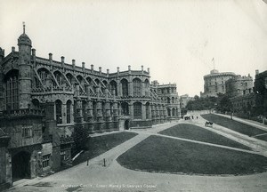 United Kingdom Windsor Castle St Georges Chapel Old Photo Print 1900