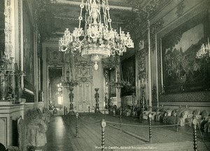 United Kingdom Windsor Castle Grand Reception Room Old Photo Print 1900