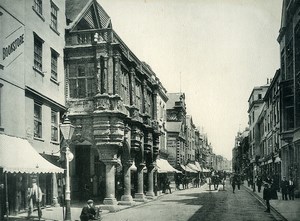 United Kingdom Exeter High Street Shops Old Photo Print 1900