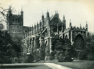 United Kingdom Exeter Church Old Photo Print 1900