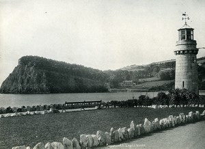 United Kingdom Teignmouth Lighthouse Old Photo Print Frith 1900