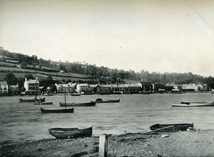 United Kingdom Teignmouth panorama Boats Seaside Old Photo Print 1900