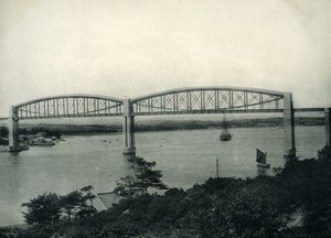 United Kingdom Plymouth Saltash Royal Albert Bridge Old Photo Print 1900
