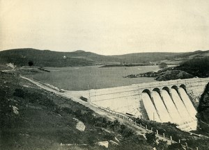 United Kingdom Plymouth Burrator Reservoir Dam Old Photo Print 1900