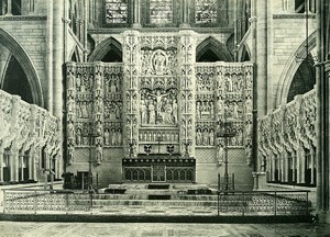 United Kingdom Cornwall Truro Cathedral Altar Reredos Old Photo Print 1900