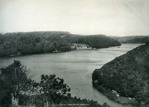 United Kingdom Cornwall River Fal King Harry Passage Old Photo Print Frith 1900