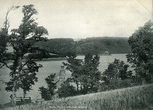 Cornwall St Michael Penkevil River Fal Tregothnan Old Photo Print Frith 1900